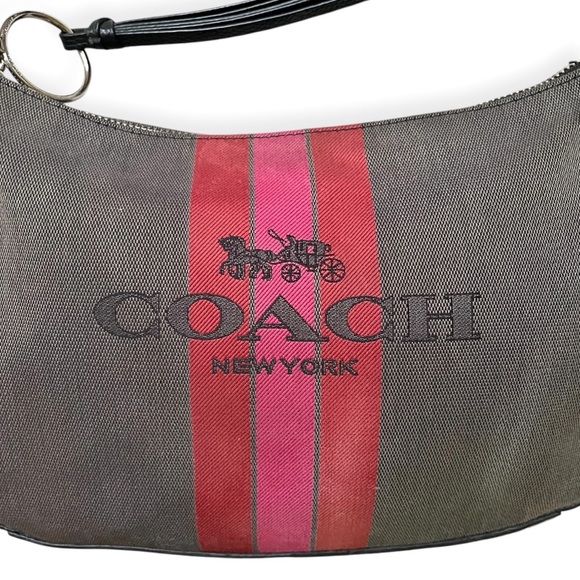 Coach Horse and Carriage Jacquard Sutton Crossbody 69647 Stripe Bag - Picture 2 of 13